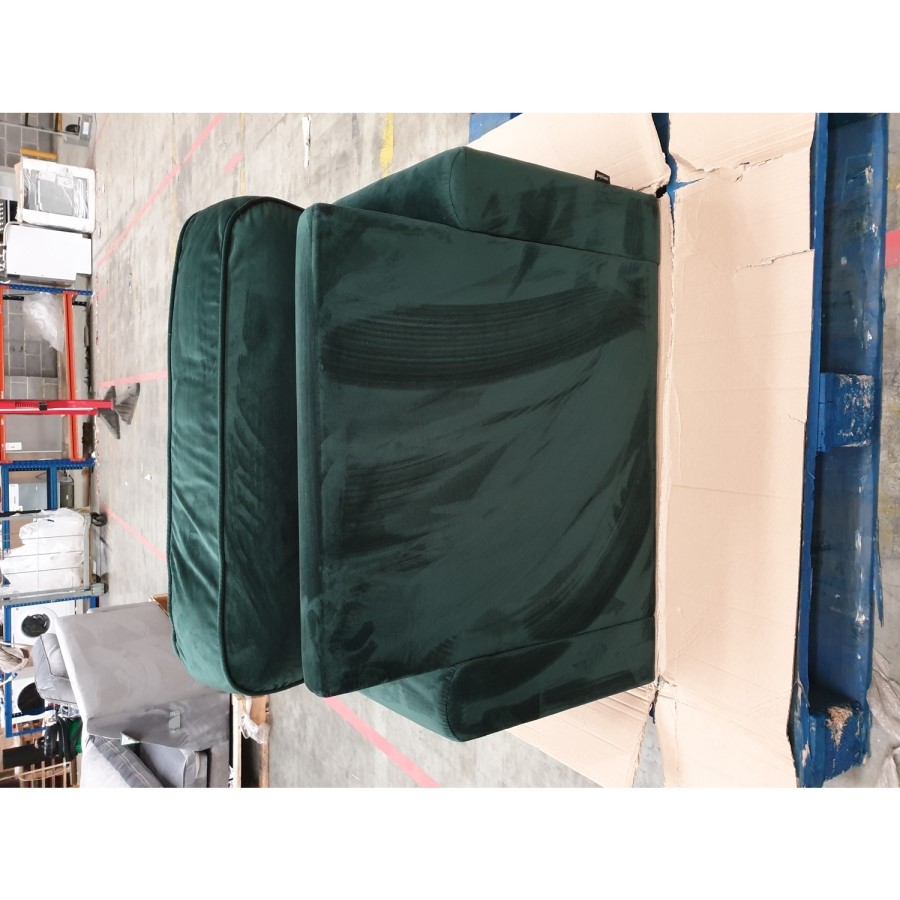 IMPERFECT - Dark Green Velvet Armchair - Payton