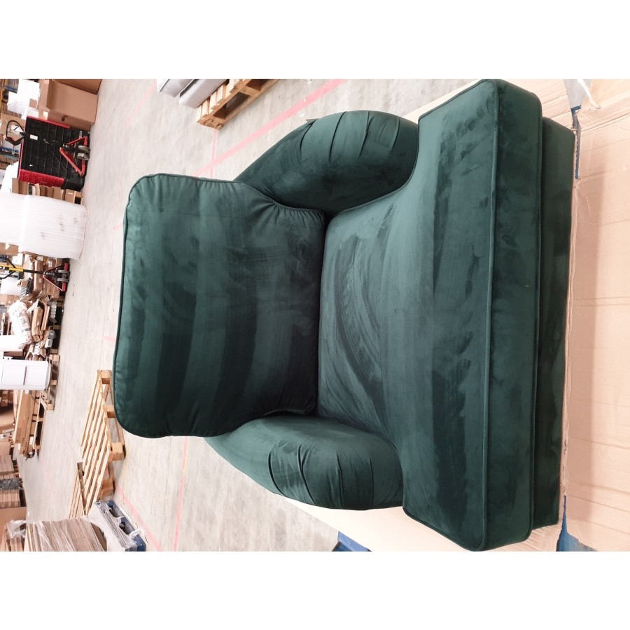 IMPERFECT - Dark Green Velvet Armchair - Payton