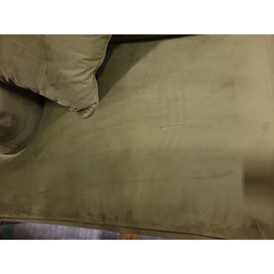 IMPERFECT - Olive Green Velvet 3 Seater Sofa - Payton