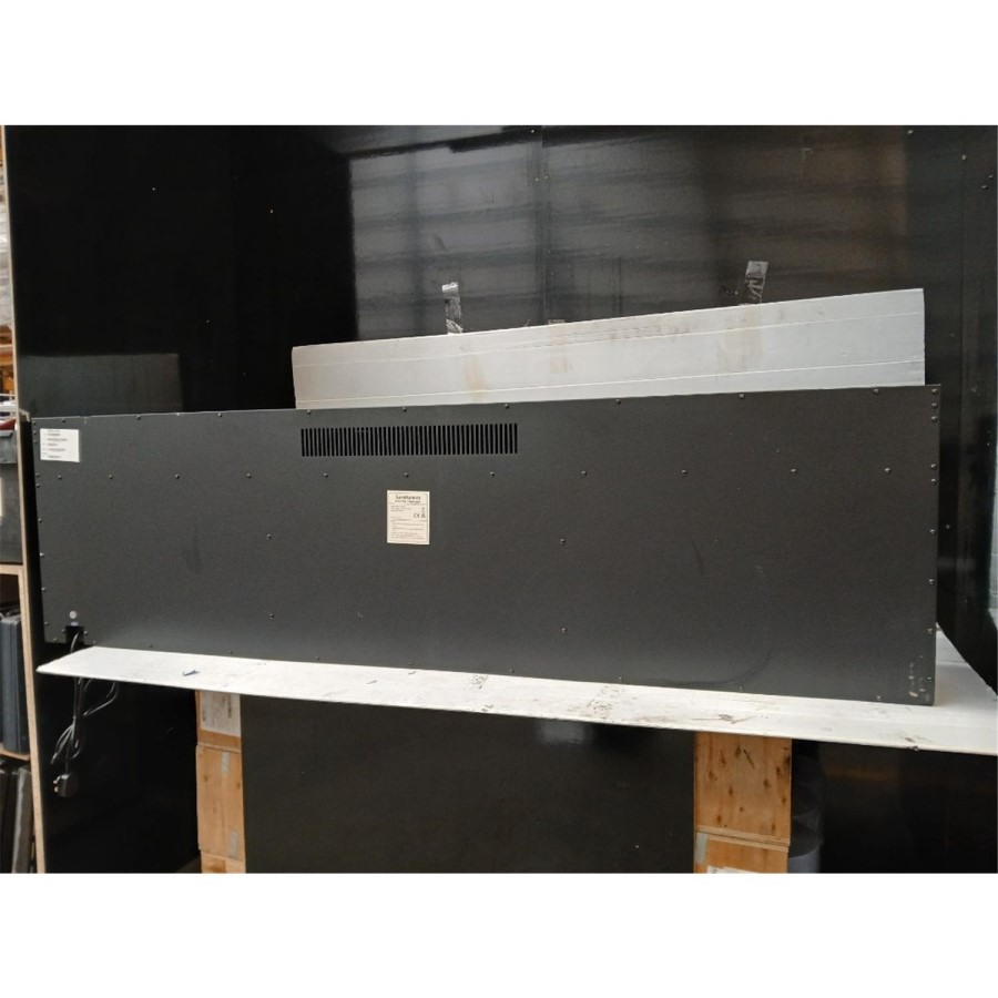GRADE A3 - Black 70inch Inset Electric Media Wall Fireplace - AmberGlo