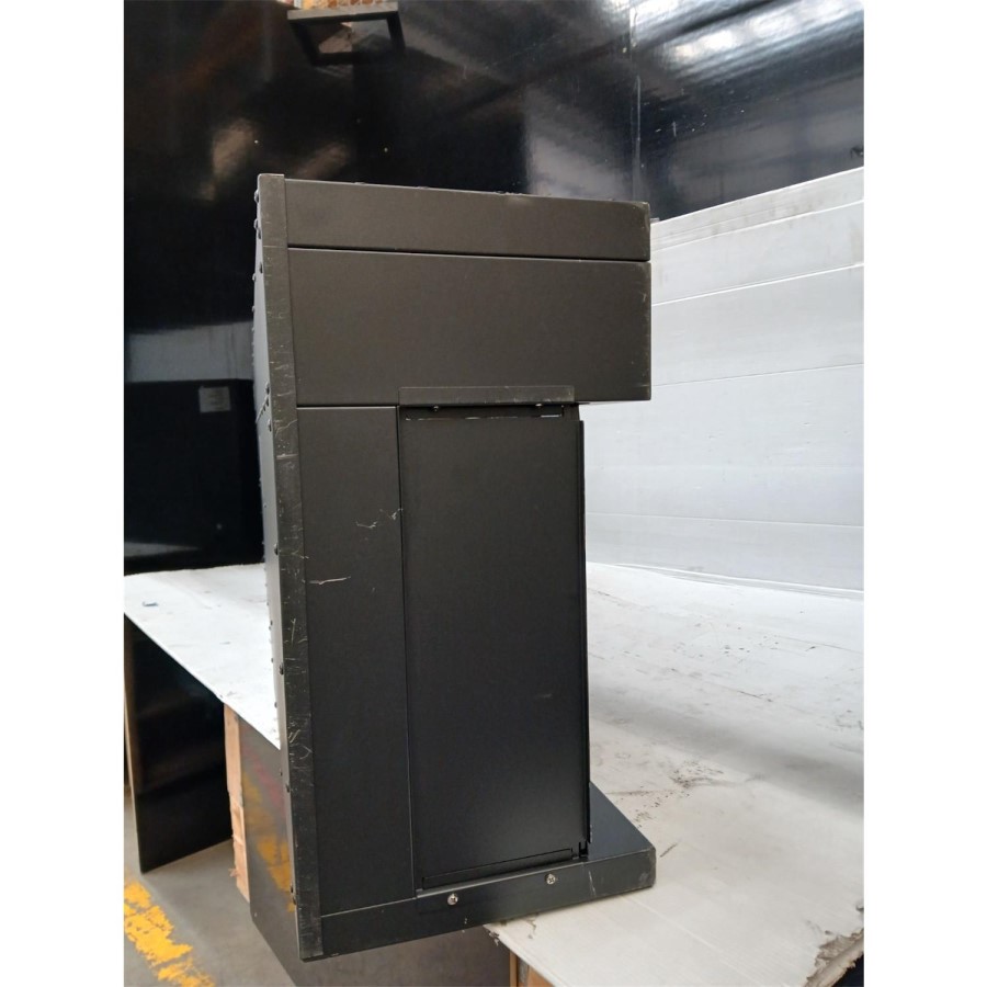 GRADE A3 - Black 70inch Inset Electric Media Wall Fireplace - AmberGlo