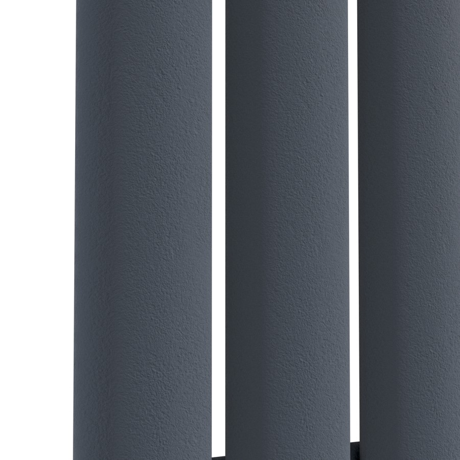 Sorrento Anthracite Horizontal Oval Designer Radiator 600x1593mm Single Panel 4255 BTU