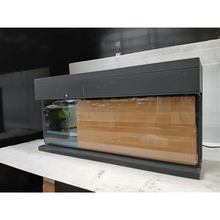 GRADE A3 - Black 3-Sided Inset Electric Media Wall Smart Fire Place - 40 Inch - AmberGlo