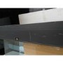 GRADE A3 - Black 3-Sided Inset Electric Media Wall Smart Fire Place - 40 Inch - AmberGlo