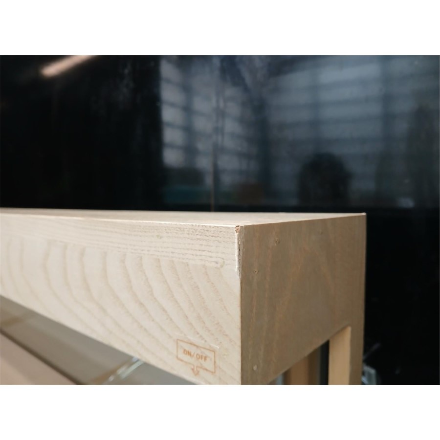 ALMOST PERFECT - Oak 51inch Inset Electric Fireplace - AmberGlo
