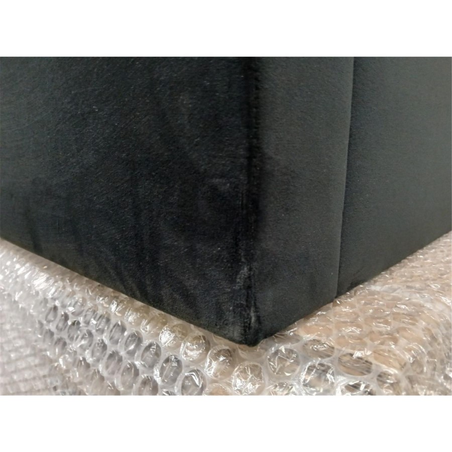 GRADE A3 - Black Velvet 4 Seater Sofa - Payton