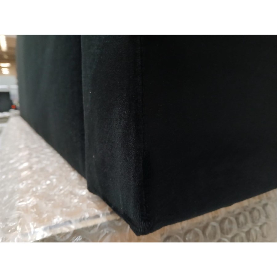 GRADE A3 - Black Velvet 4 Seater Sofa - Payton