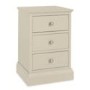 GRADE A1 - Bentley Designs Ashby 3 Drawer Nightstand In Cotton White 