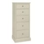 Bentley Designs Ashby 5 Drawer Tall Chest In Cotton White 
