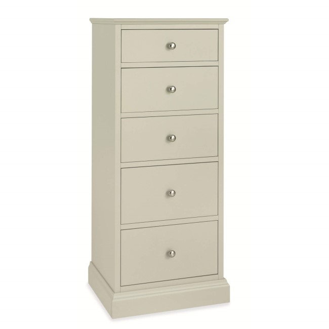 GRADE A3 - Bentley Designs Ashby 5 Drawer Tall Chest In Cotton White 
