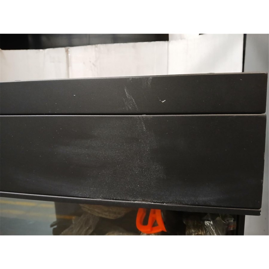 IMPERFECT - Black 3-Sided Inset Electric Media Wall Smart Fire Place - 60 Inch - AmberGlo