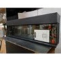 IMPERFECT - Black 3-Sided Inset Electric Media Wall Smart Fire Place - 60 Inch - AmberGlo