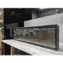 GRADE A3 - Black Slimline Inset Electric Media Wall Smart Fire Place - 60 Inch - AmberGlo