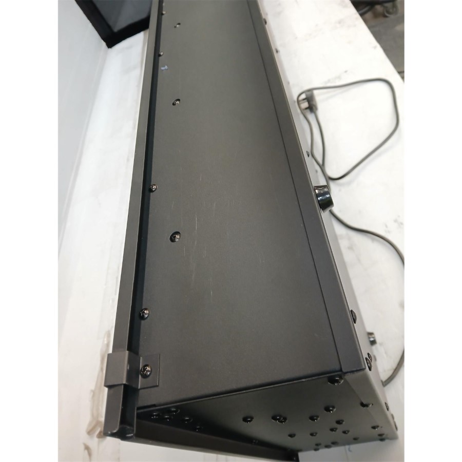 GRADE A3 - Black Slimline Inset Electric Media Wall Smart Fire Place - 60 Inch - AmberGlo