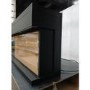 GRADE A3 - Black 3-Sided Inset Electric Media Wall Smart Fire Place - 50 Inch - AmberGlo
