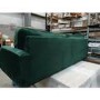 GRADE A3 - Dark Green Velvet 4 Seater Sofa - Payton