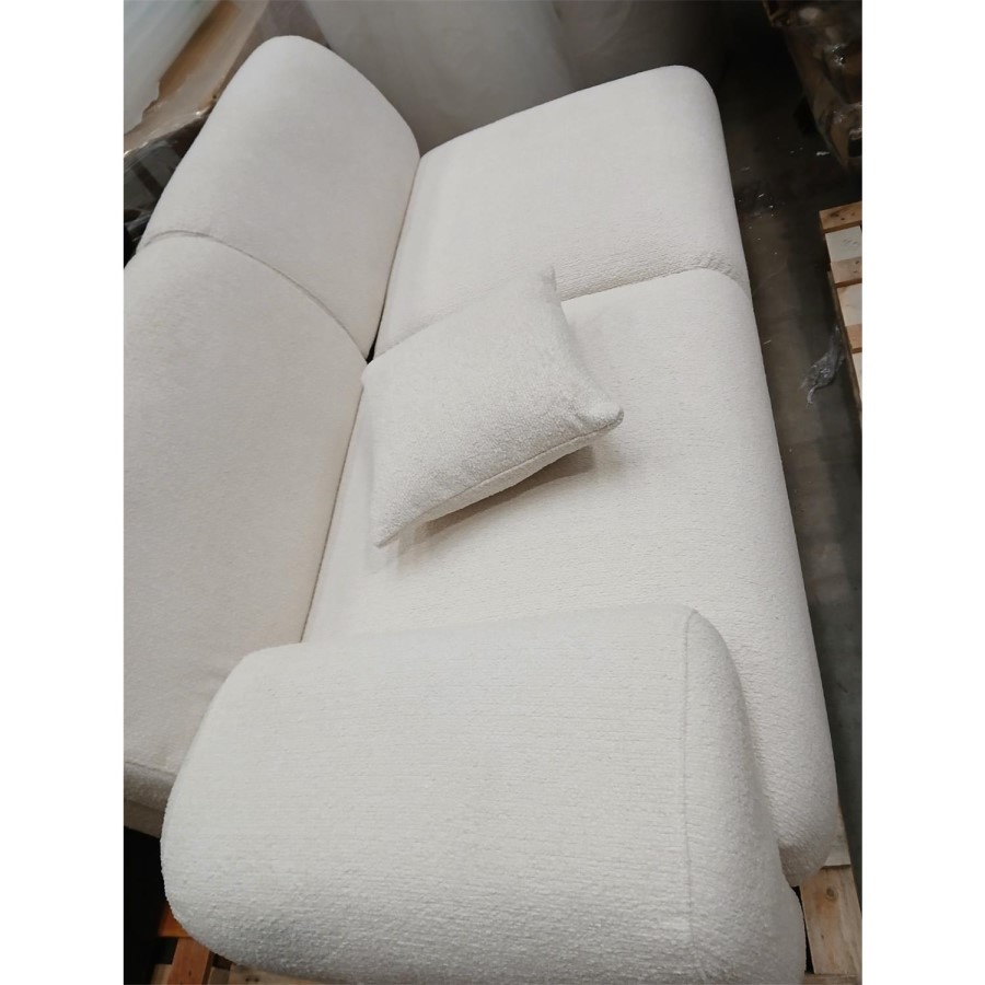 GRADE A3 - 4 Seater L-Shape Chaise Corner Sofa in Cream Boucle - Mahalia