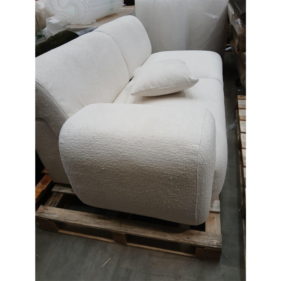 GRADE A3 - 4 Seater L-Shape Chaise Corner Sofa in Cream Boucle - Mahalia