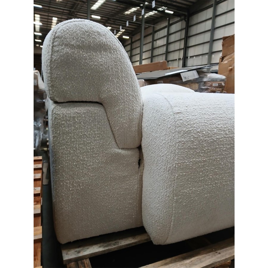 GRADE A3 - 4 Seater L-Shape Chaise Corner Sofa in Cream Boucle - Mahalia