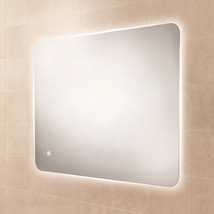 Rectangular Backlit Heated Bathroom Mirror with Lights 600 x 800mm- HiB Ambience 60