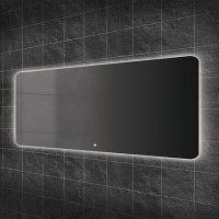 Rectangular Backlit Heated Bathroom Mirror with Lights 1400x600mm- HiB Ambience 140