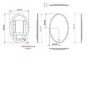 Oval Heated Bathroom Mirror with Lights 800 x 500mm- HiB Arena 80