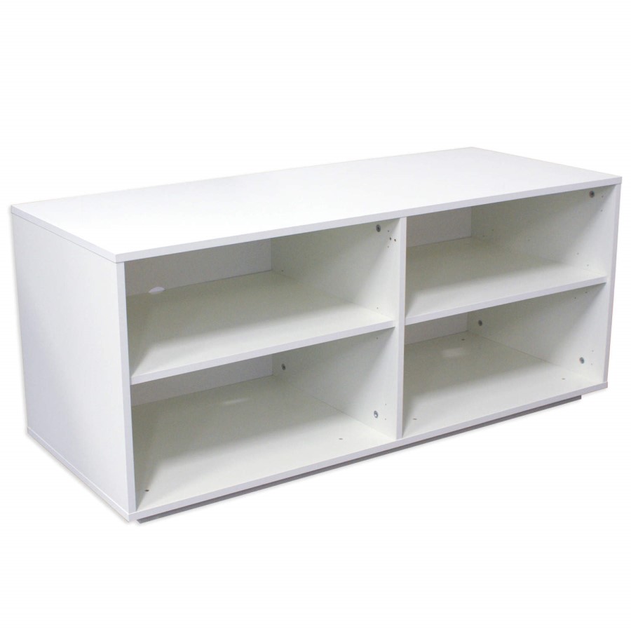Monaco 4 Shelf TV Unit in White