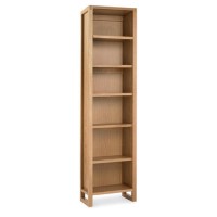 Tall Narrow Oak Bookcase - Studio