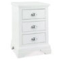 GRADE A2 - Bentley Designs Hampstead White 3 Drawer Bedside Table