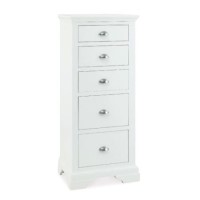 Bentley Designs Hampstead White 5 Drawer Tall Chest