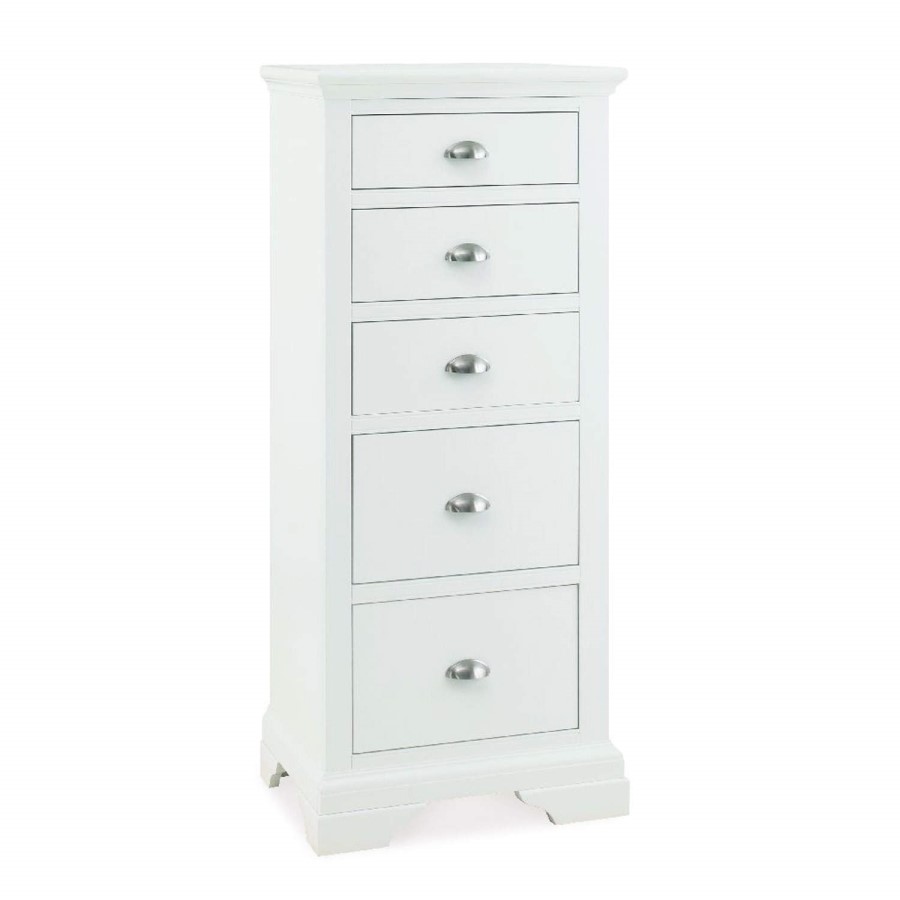 Bentley Designs Hampstead White 5 Drawer Tall Chest