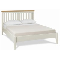 Bentley Designs Hampstead Double Bed in Soft Grey and Oak