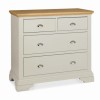 Bentley Designs Hampstead 2+2 Chest of Drawers in Soft Grey and Oak