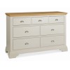 Bentley Designs Hampstead 3+4 Drawer Chest in Soft Grey and Oak