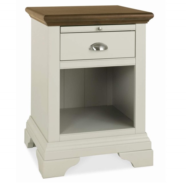 GRADE A1 - Bentley Designs Hampstead Side Table in Soft Grey and Walnut