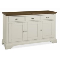 Bentley Designs Hampstead Wide Sideboard in Soft Grey and Walnut
