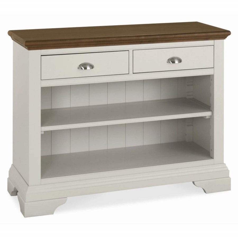 Bentley Designs Hampstead Console Table in Soft Grey and Walnut