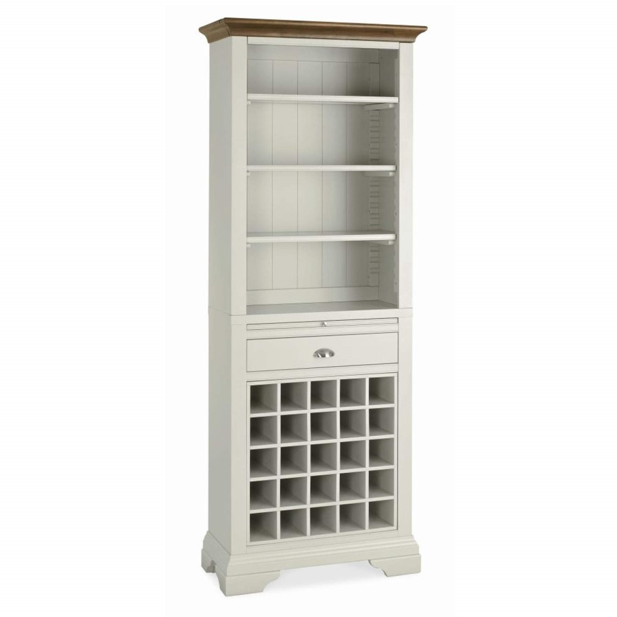 Bentley Designs Hampstead Wine Rack in Soft Grey and Walnut