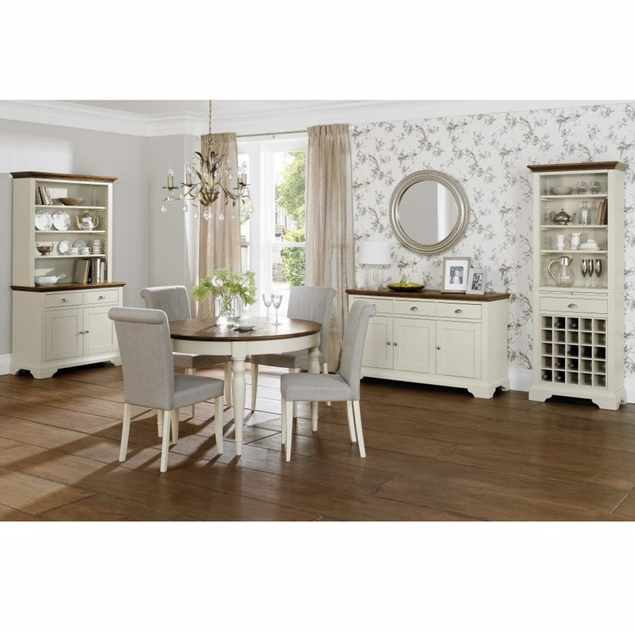 Bentley Designs Hampstead Dresser in Soft Grey and Walnut