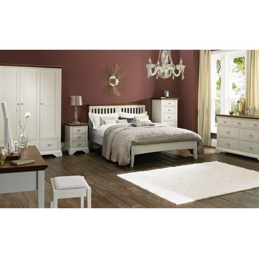 Bentley Designs Hampstead 2+2 Drawer Chest in Soft Grey and Walnut