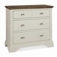 Bentley Designs Hampstead 2+2 Drawer Chest in Soft Grey and Walnut