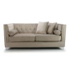 Mink Brushed Velvet 3 Seater Sofa - Diamante Button &amp; Tufted Detailing