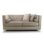 Mink Brushed Velvet 3 Seater Sofa - Diamante Button & Tufted Detailing