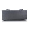 Grey Brushed Velvet 3 Seater Sofa - Diamante Button &amp; Tufted Detailing