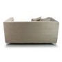 Mink Brushed Velvet 2 Seater Sofa - Diamante Button & Tufted Detailing