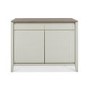 Bergen Narrow Sideboard in Soft Grey & Washed Oak