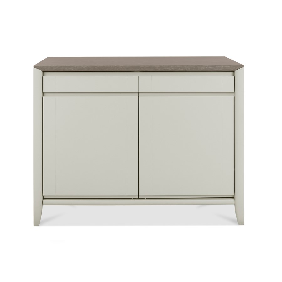 Bergen Narrow Sideboard in Soft Grey & Washed Oak