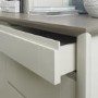 Bergen Office Wide Sideboard in Soft Grey & Washed Oak