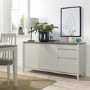 Bergen Office Wide Sideboard in Soft Grey & Washed Oak