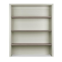 Bergen Wide Top Shelving Unit in Soft Grey & Washed Oak